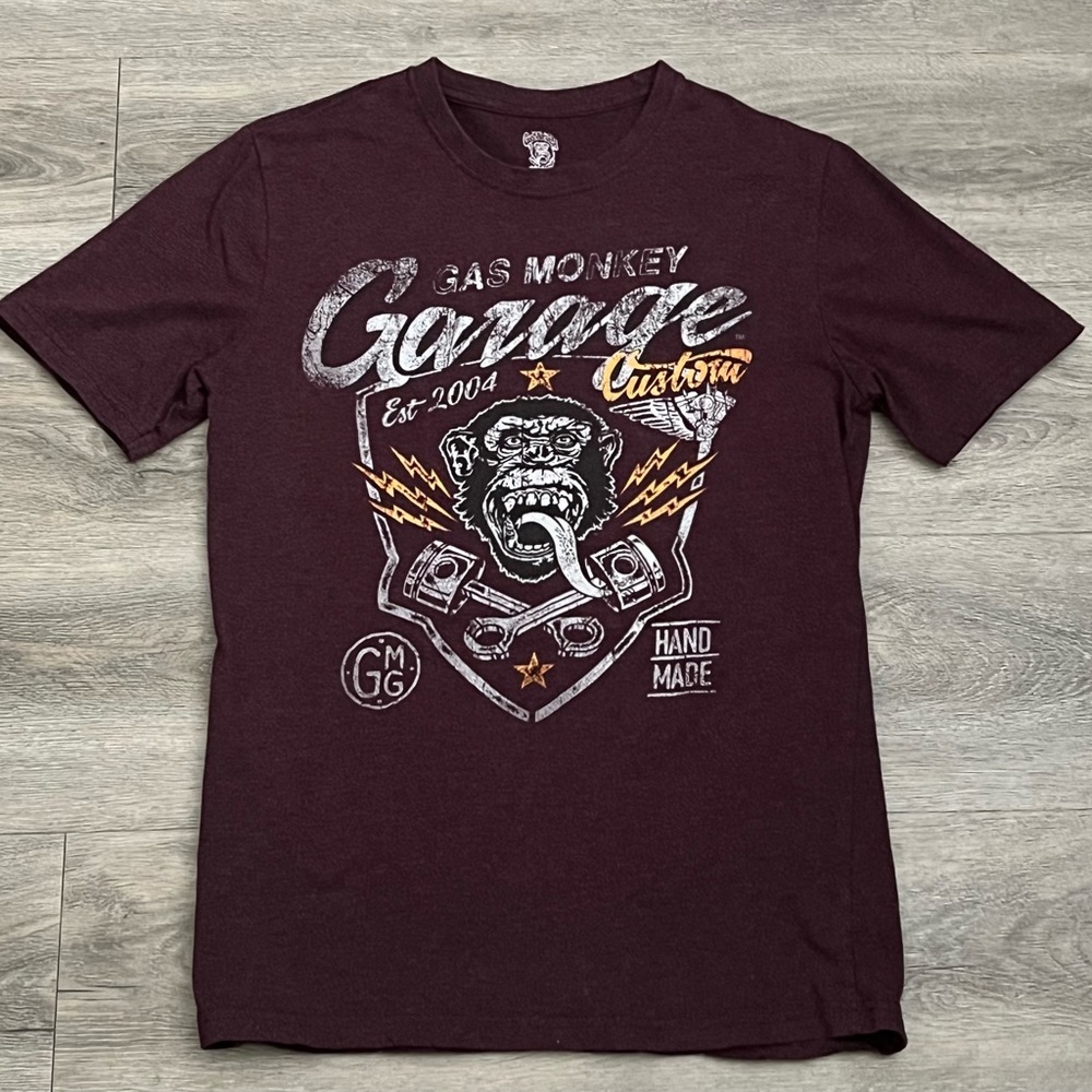 Graphic brown Gas monkey t shirt size medium